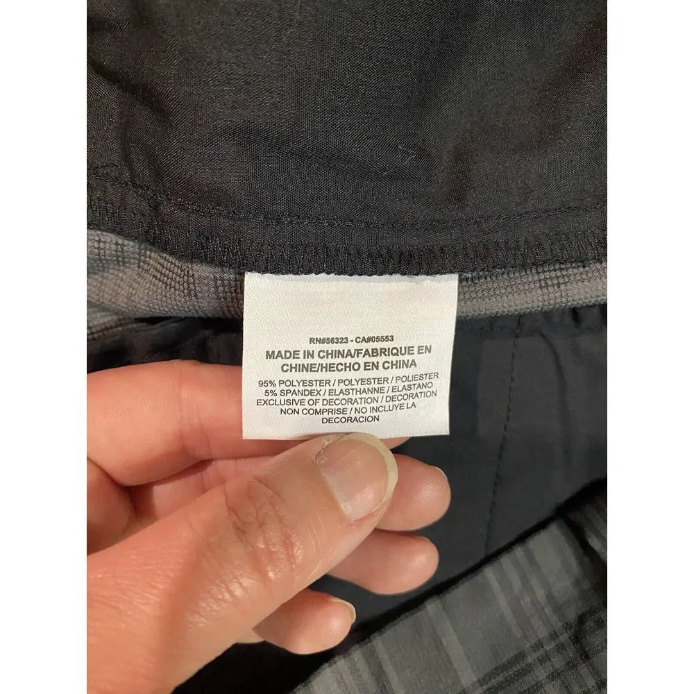 Nike Golf Dri-Fit Tour Performance Gray‎ Plaid Sport Bermuda Shorts Size 36